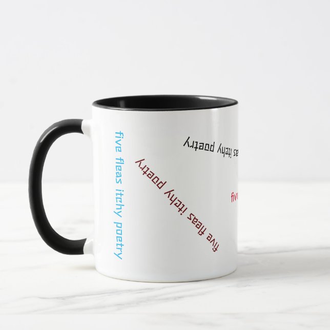 Cinq puces officielles Itchy Poetry Mug (Gauche)