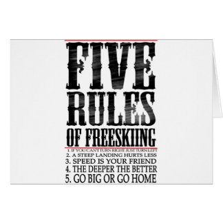 cinq règles de freeskiing