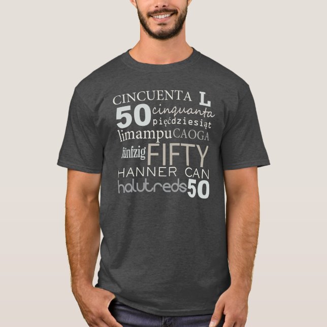 CINQUANTE 50 ont indiqué autour du T-shirt (Devant)