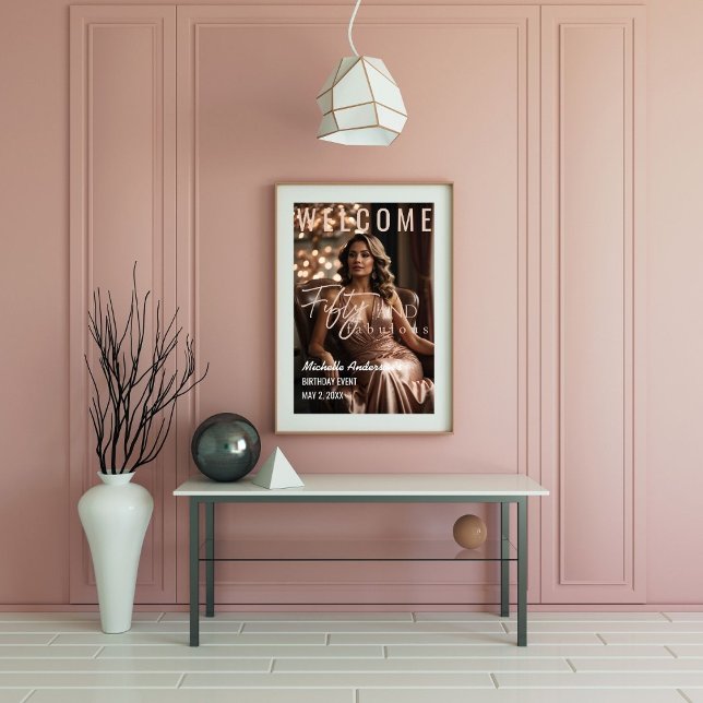 Cinquante ans et Fabuleux Affiche d'anniversaire e (Créateur téléchargé)
