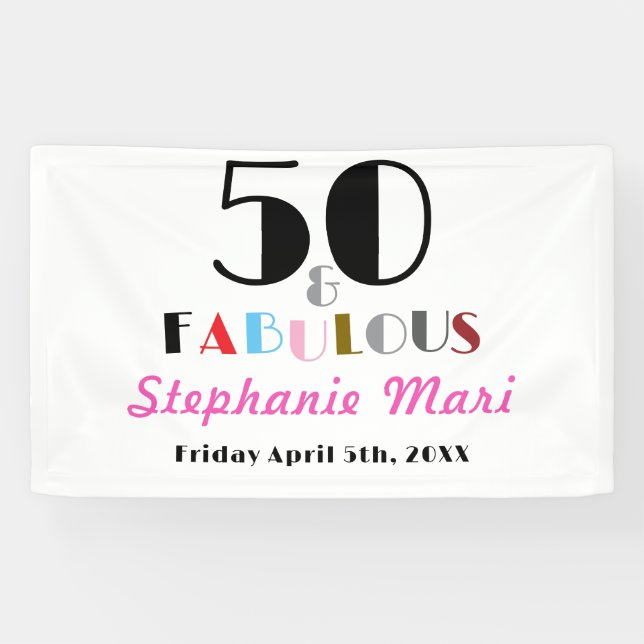 Cinquante ans et Fantastique Bannière de 50e anniv (Horizontal)