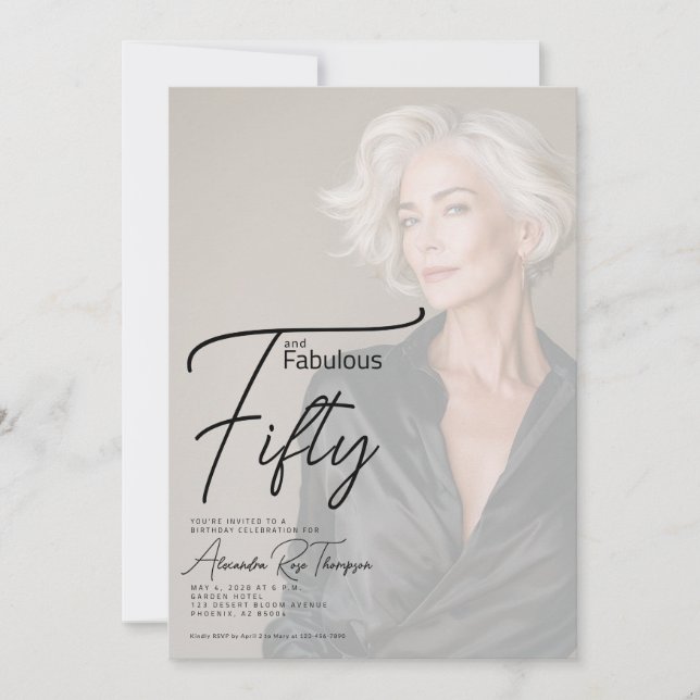 Cinquante ans et Fantastique Invitation 50e Annive (Devant)