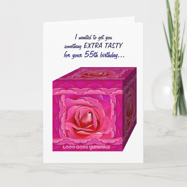 cinquante-cinquième Carte d'anniversaire - (Devant)