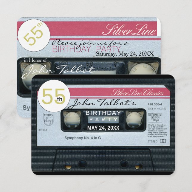 Cinquante-cinquième invitation de fête (Devant / Derrière)