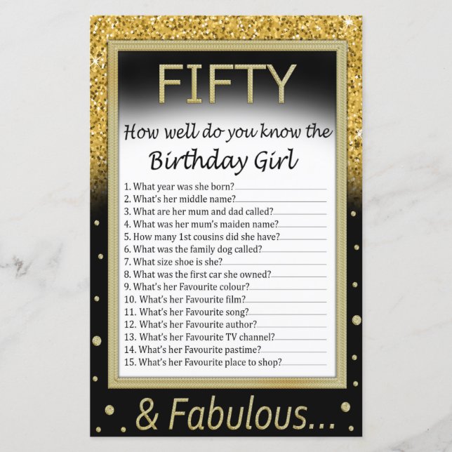 Cinquante Comme tu connais bien la fille d'anniver (Devant)