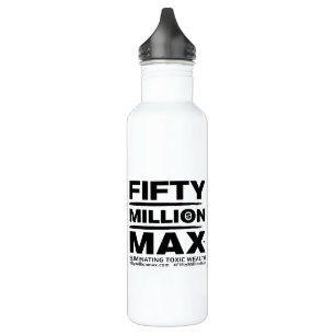 Cinquante Millions Max™ Logo noir Bouteille d'eau 