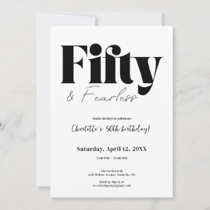 Cinquante & Sans Peur Invitation pour 50ème Annive
