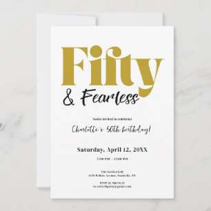 Cinquante & Sans Peur Invitation pour 50ème Annive