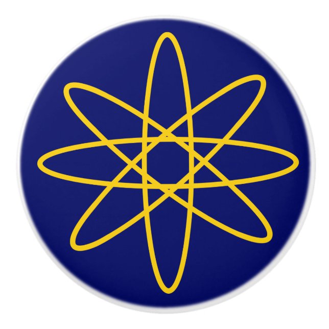 Cinquante-vingts - bouton d'atome jaune (Devant)