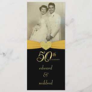 cinquantième anniversaire - invitations élégantes