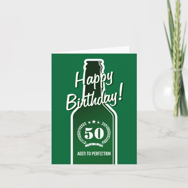 cinquantième Carte d'anniversaire pour les hommes (Devant)