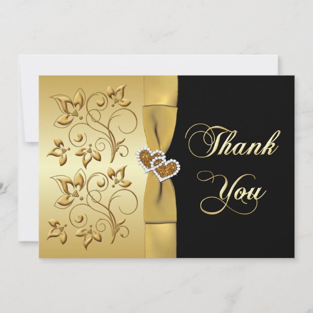 cinquantième Carte de remerciements des coeurs (Devant)