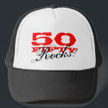 cinquantième Casquette | d'anniversaire cinquante<br><div class="desc">cinquantième Casquette | d'anniversaire cinquante roches ! Nombre d'âge de Personalizable. Idée mignonne de cadeau d'anniversaire pour la maman,  le papa,  l'oncle,  le grand-papa etc.</div>