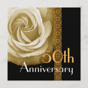 cinquantième Invitation d'anniversaire - l'OR