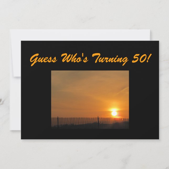 cinquantième Invitation de fête d'anniversaire (Devant)