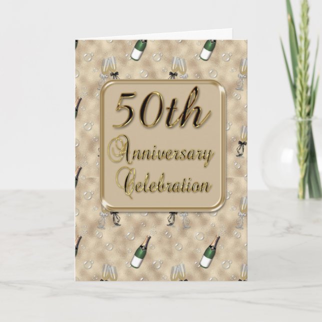 cinquantième Invitation de fête d'anniversaire (Devant)