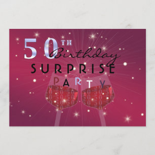 cinquantième invitation de fête d'anniversaire