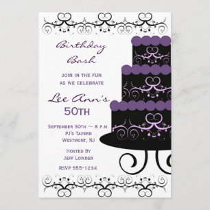 cinquantième Invitations de fête d'anniversaire