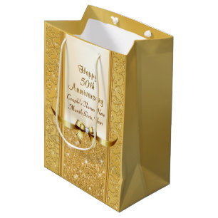Cinquantième sacs personnalisés de cadeau