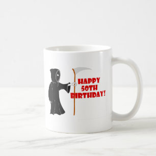 Cinquantième tasse d'anniversaire de faucheuse