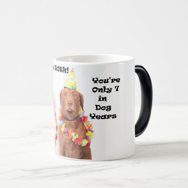 Cinquantième tasse drôle heureuse de chien (Devant droit)