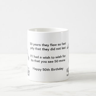 Cinquantième tasse sinistre d'anniversaire