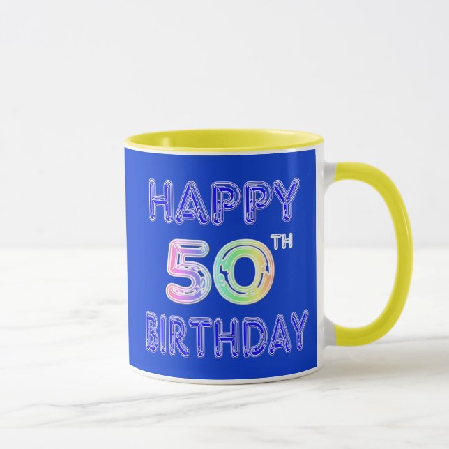 Cinquantième tasses heureuses de tasse et de (Droite)