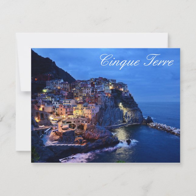 Cinque Terre Italie Carte Plate (Devant)