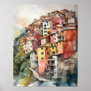 Cinque Terre Italie Paysage Art Imprimer Poster