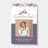 Cintre Floral Boutique | Badge de photo d'identité