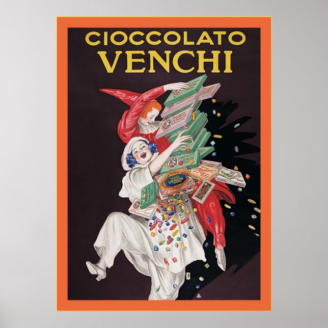 Cioccolato Venchi ~ Poster publicitaire Vintage (Devant)