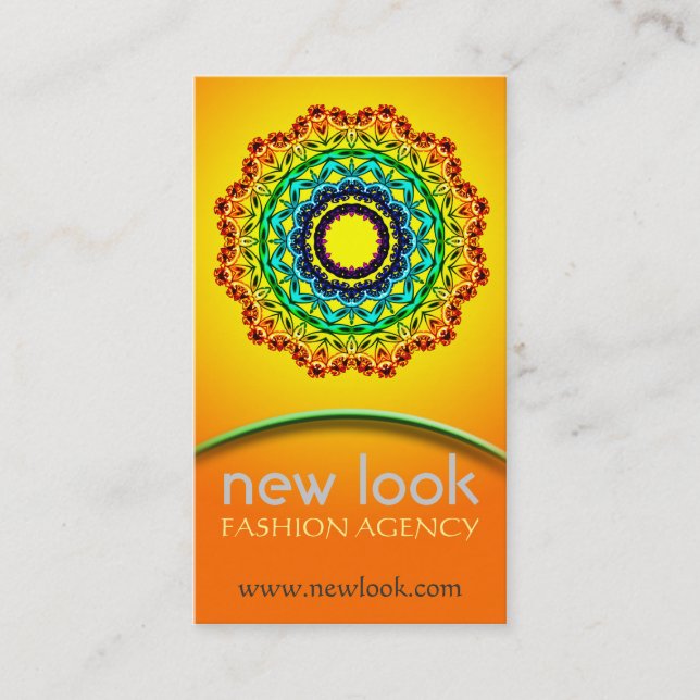 Circle Ornament Mandala Art, Carte de visite (Devant)