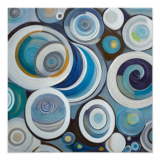 Circles Composition II Poster d'art brillant (Devant)