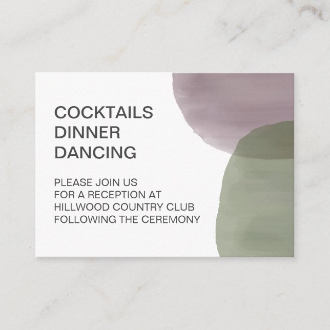 Circles modernes Carte de la réception de mariage (Devant)