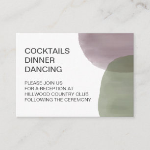 Circles modernes Carte de la réception de mariage