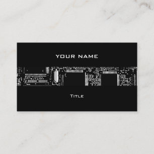 Circuit B&W 2 carte de visite rayé noir arrière