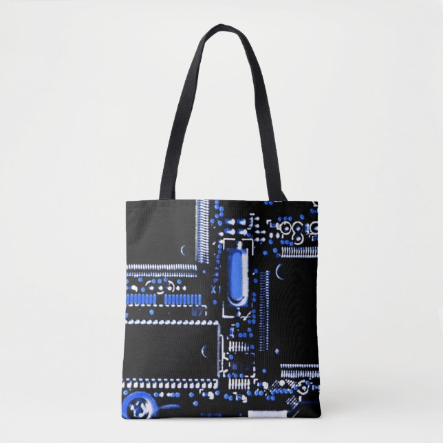Circuit bleu 2 sur sac fourre-tout (Devant)