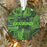 Circuit imprimé PCB Cyber Vert personnalisé Tech A<br><div class="desc">Mettez en valeur votre équipement technologique avec ce graphique haute définition représentant une carte de circuit imprimé (PCI) nue. Conçu pour ceux qui apprécient l'architecture fondamentale de la technologie numérique, cette image met en évidence la beauté minimaliste d'un masque de soudure vert vibrant accentué par un réseau complexe de pistes...</div>