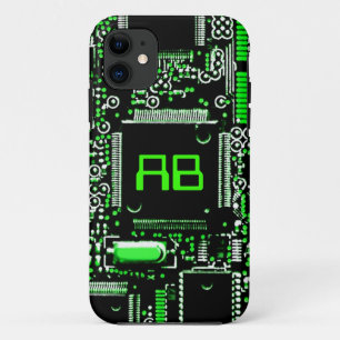 Circuit vert 2 monogramme coque iphone