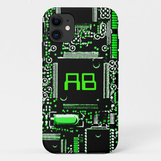 Circuit vert 2 monogramme coque iphone (Dos)