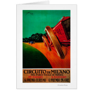 Circuito Di Milano Poster Vintage Europe