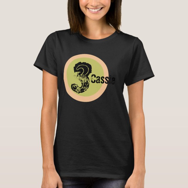 Circulaire Nom et âge 3e anniversaire Tshirt (Devant)