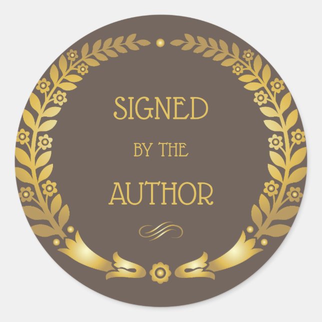 Circulaire signée par l'Auther - Sticker à plaque  (Devant)