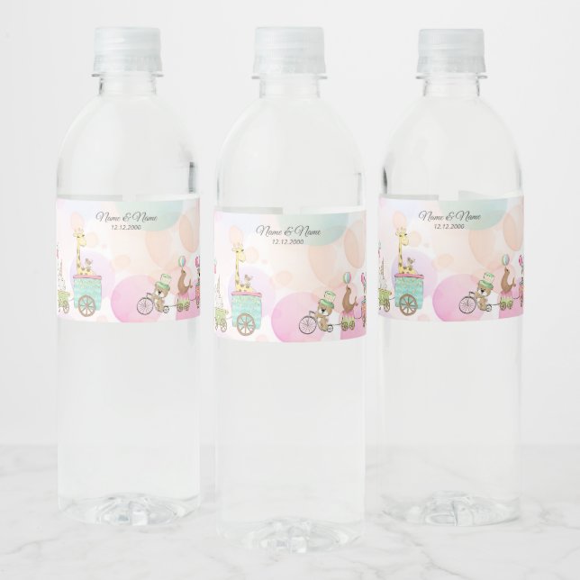 Circus Animaux Étiquette bouteille d'eau (Bouteilles)