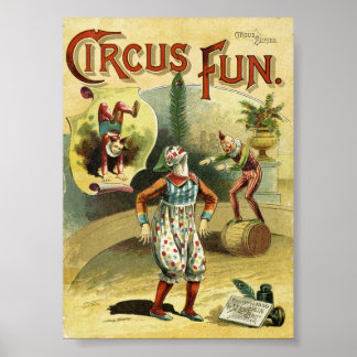 Circus Fun Clowns - Poster de cirque Vintage