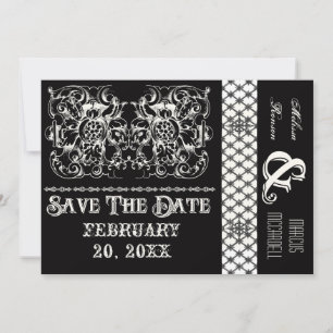 Circus Poster Style moderne Carte Noir & Blanc