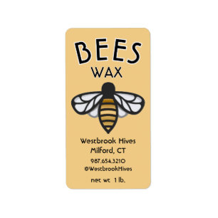 Cire d'abeille avec étiquette jaune Cire d'abeille