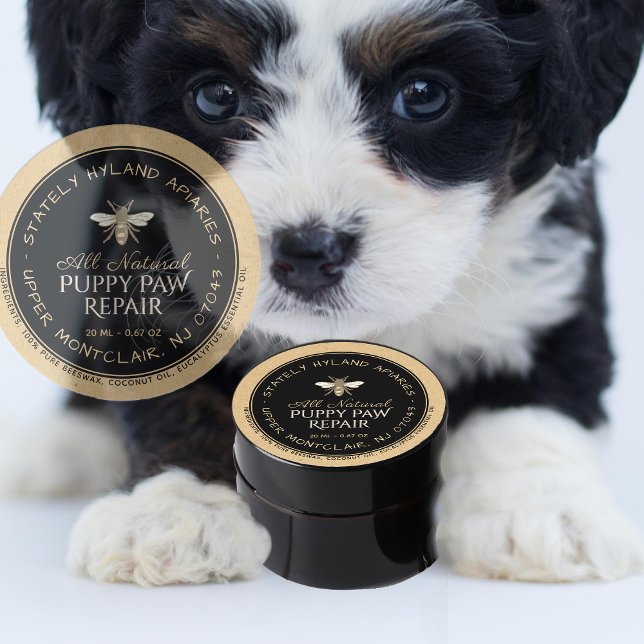 Cire d'abeille manuscrite Kraft Étiquette de produ (Créateur téléchargé)