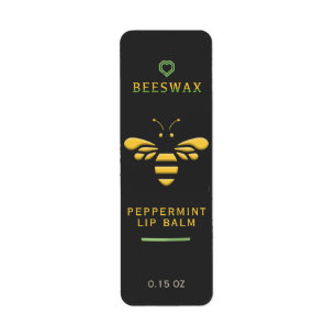 Cire d'abeille Peppermenthe Étiquette de baume à l