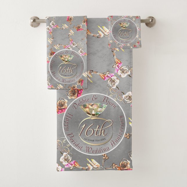 Cire, Statice et Em Peridot 16e anniversaire de Ma (En situation)